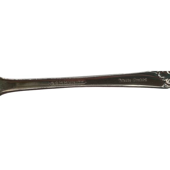 lot of 4 Oneida community white Orchid silver plate dinner forks - Picture 5 of 5